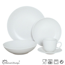 30 шт Набор посуды твердая глазурь белого цвета дизайн Seesame 